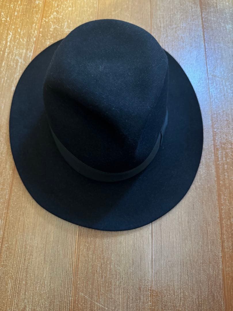 か*様 ボルサリーノ　アレッサンドリア　黒　サイズ60 数回着用