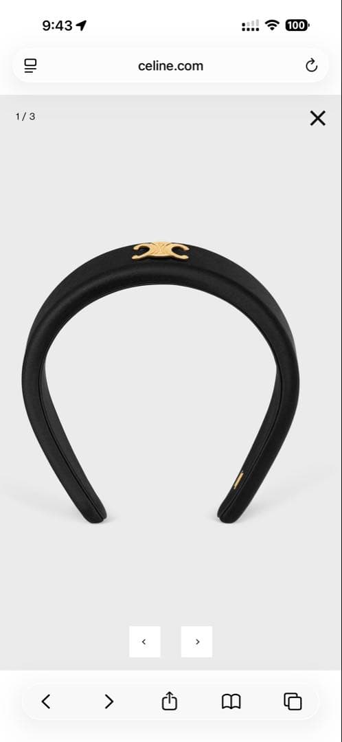 CELINE ヘッドバンド / シルク