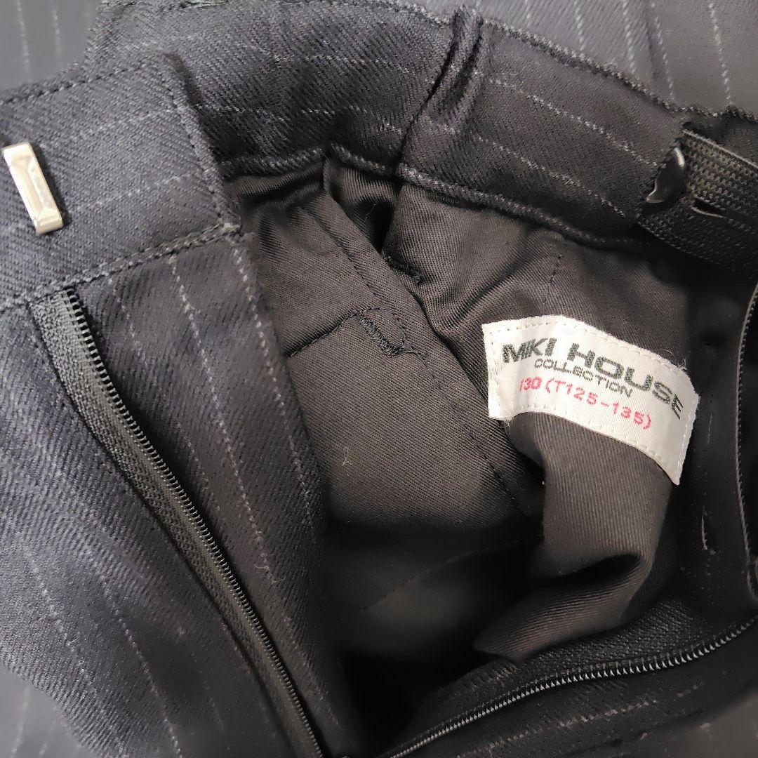 新品＆一度着用　ミキハウスコレクション ストライプスーツ 130　120