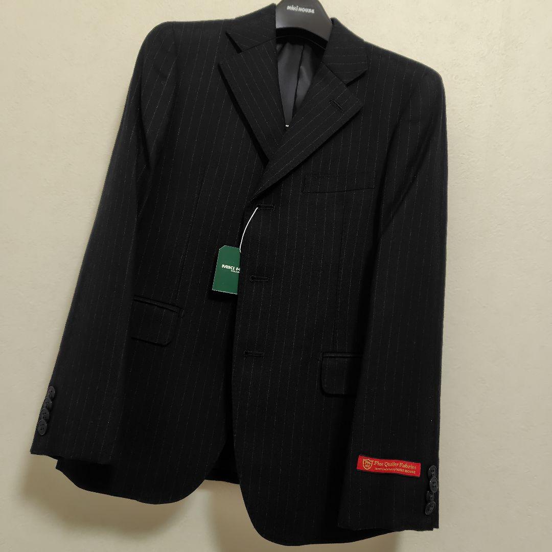 新品＆一度着用　ミキハウスコレクション ストライプスーツ 130　120