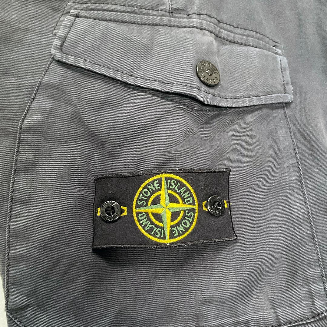 STONE  ストーンアイランド コットンカーゴパンツ 黒 W31