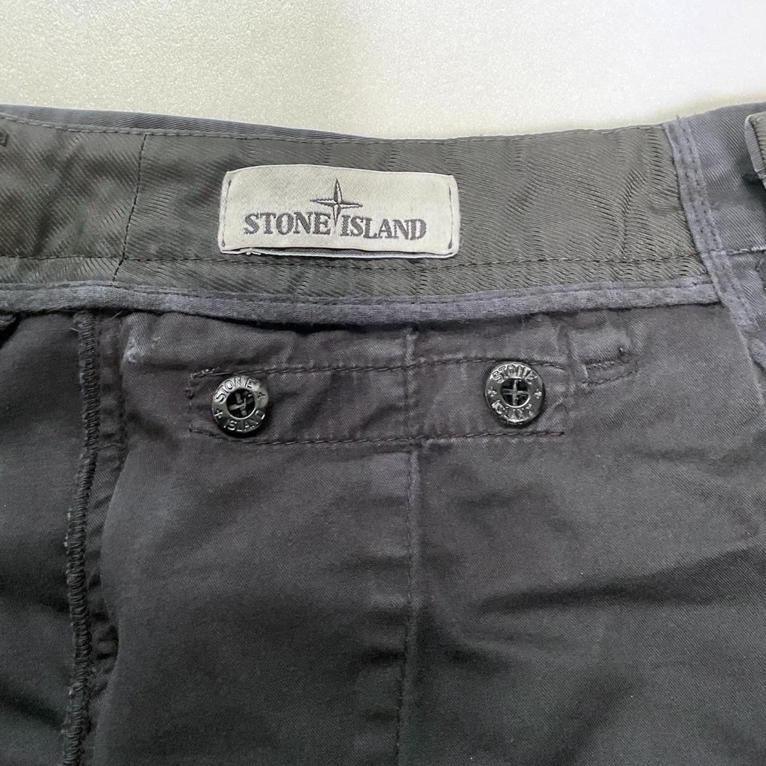 STONE  ストーンアイランド コットンカーゴパンツ 黒 W31