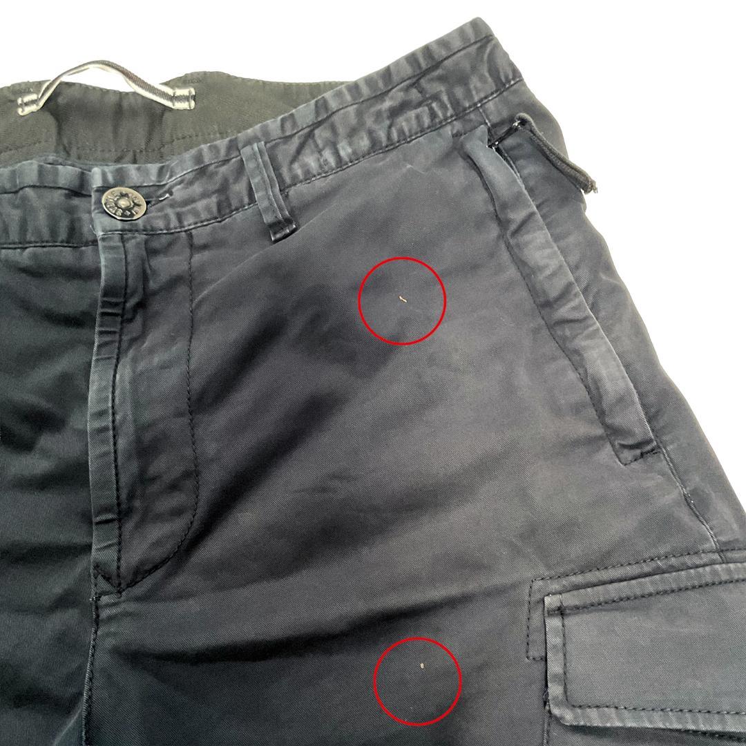 STONE  ストーンアイランド コットンカーゴパンツ 黒 W31