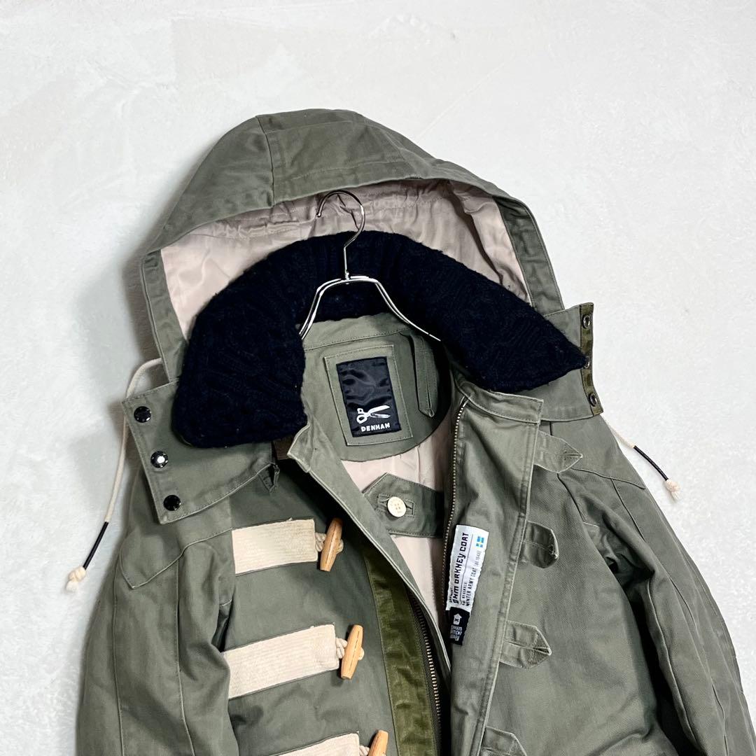 『デンハム』スウェディッシュアーミーフィールドコート フード脱着 キルティング