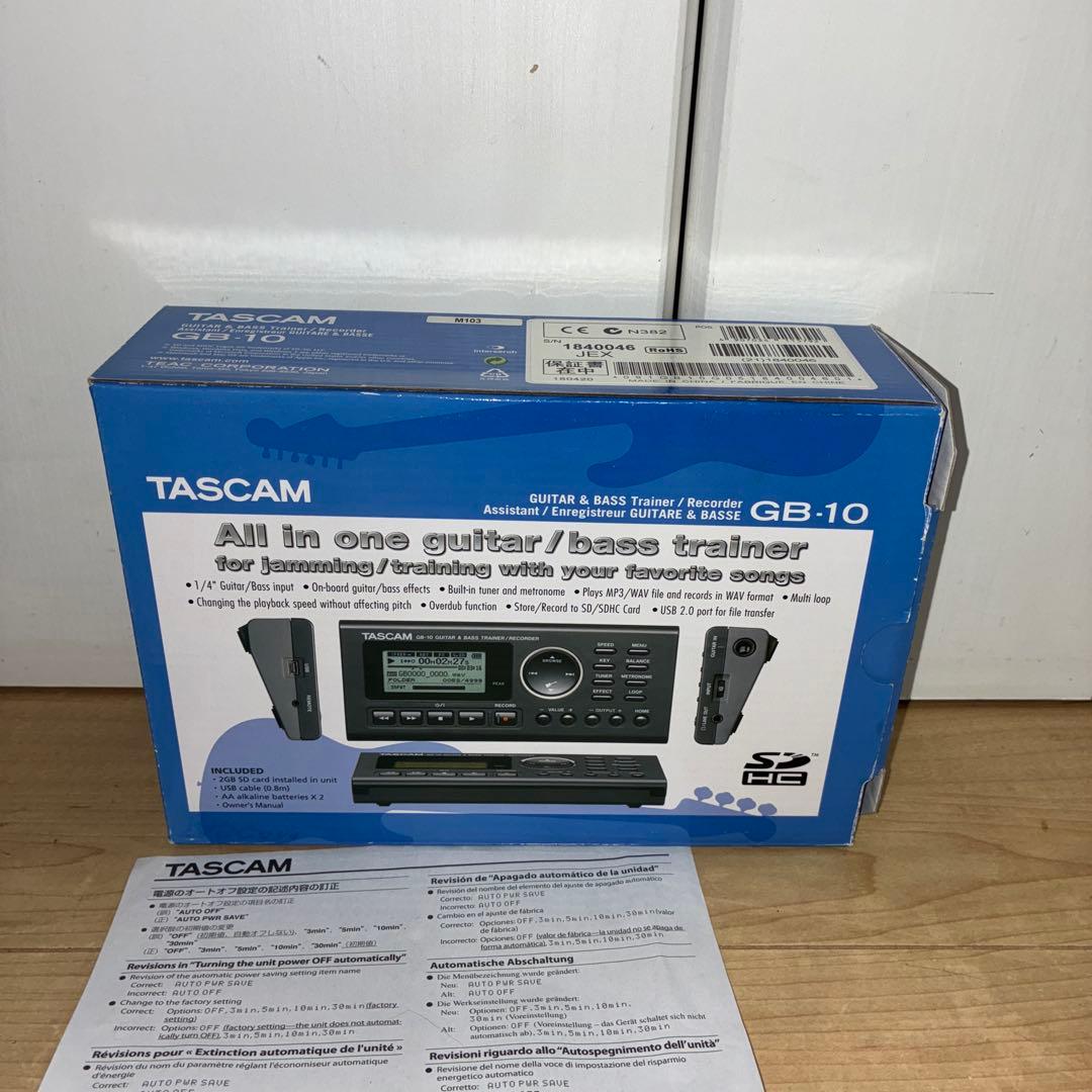 別売アダプターセットTASCAM GB-10 ギター・ベーストレーナーレコーダー