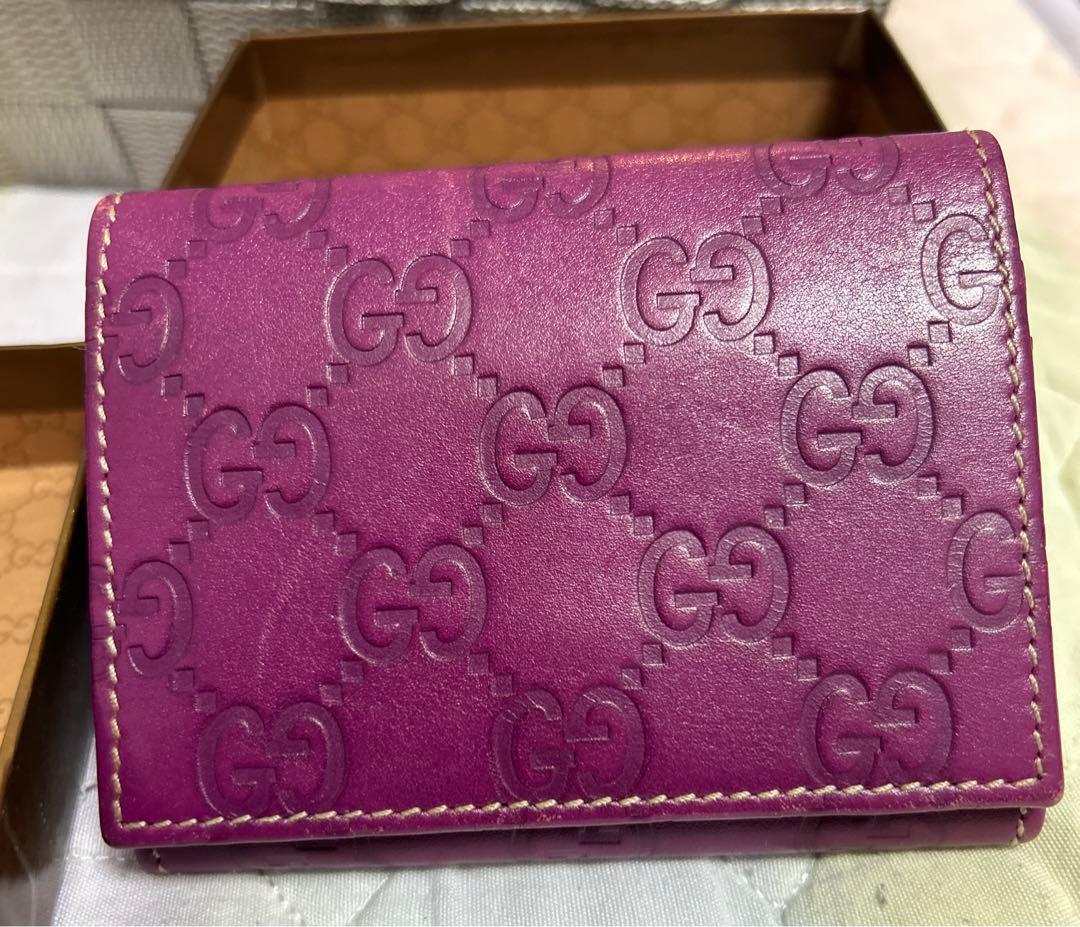 GUCCIグッチシマカードケース紫