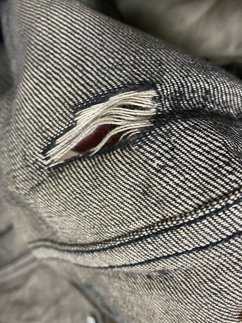 dior homme デニム ラスターコーティング デニム デストロイ