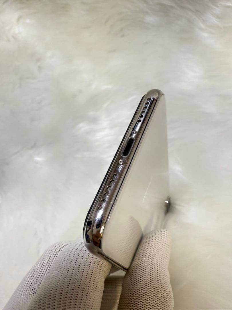 iPhone X 256GB シルバー 国内版 SIMフリー バッテリー100％