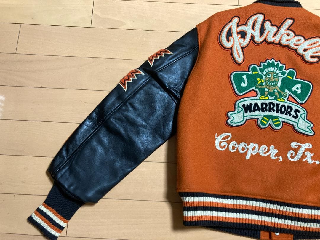 m*o様 スタイルアイズ フルデコ レザースタジャン 黒オレンジ サイズ40