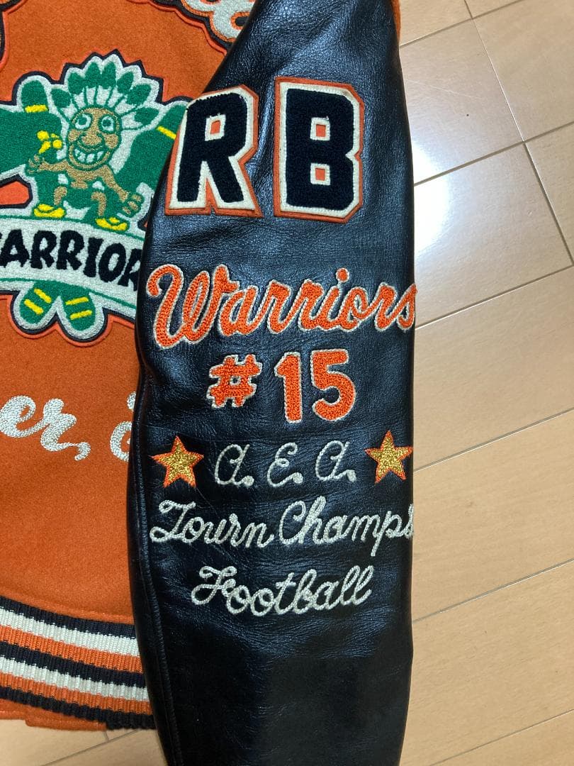 m*o様 スタイルアイズ フルデコ レザースタジャン 黒オレンジ サイズ40