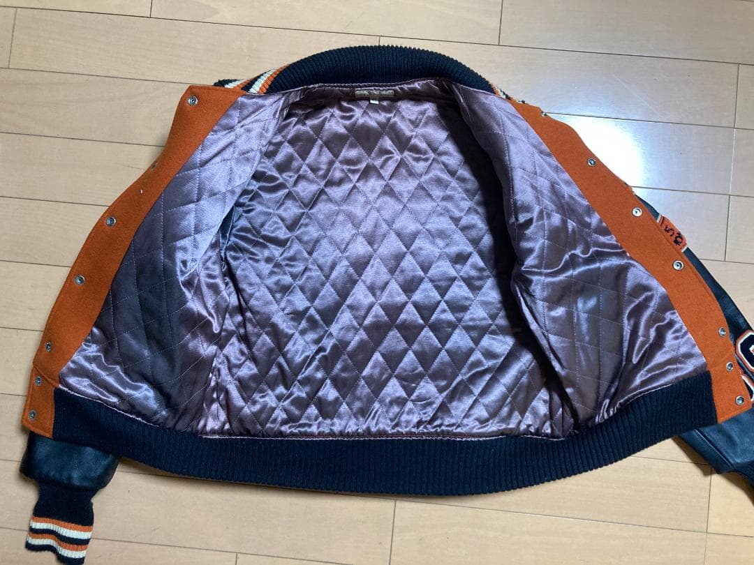 m*o様 スタイルアイズ フルデコ レザースタジャン 黒オレンジ サイズ40