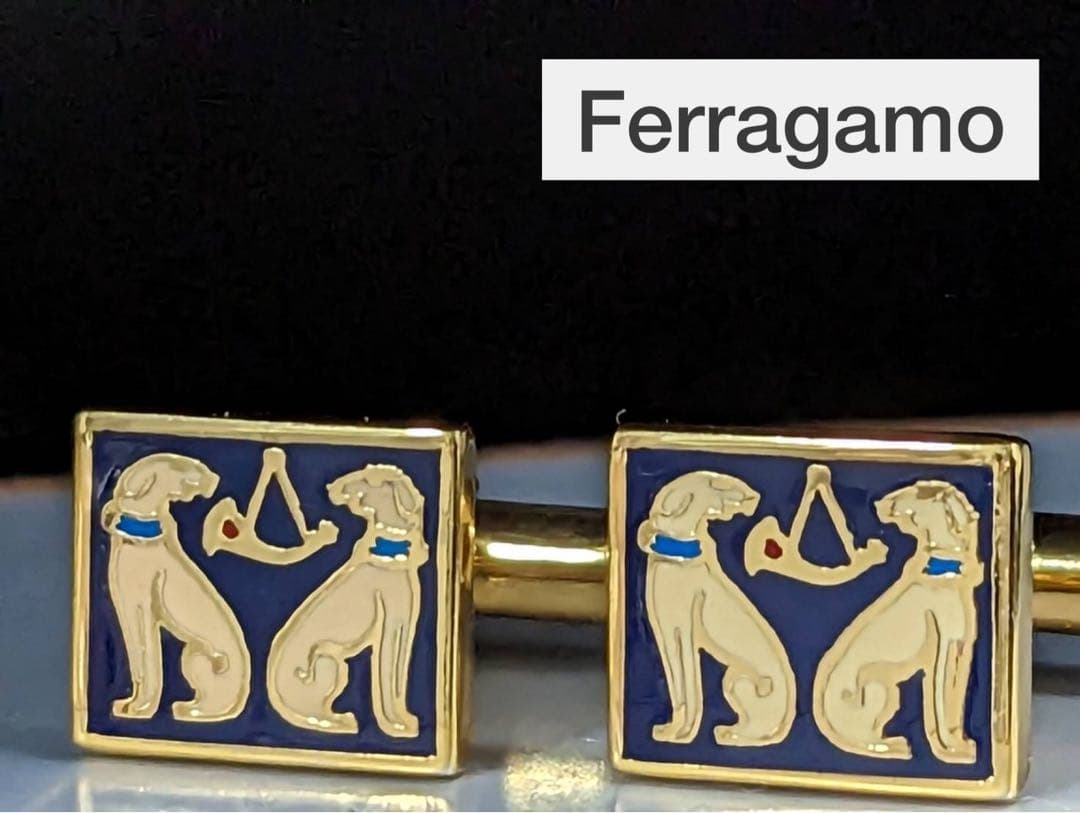 ◆Ferragamo カフス　dog No.112