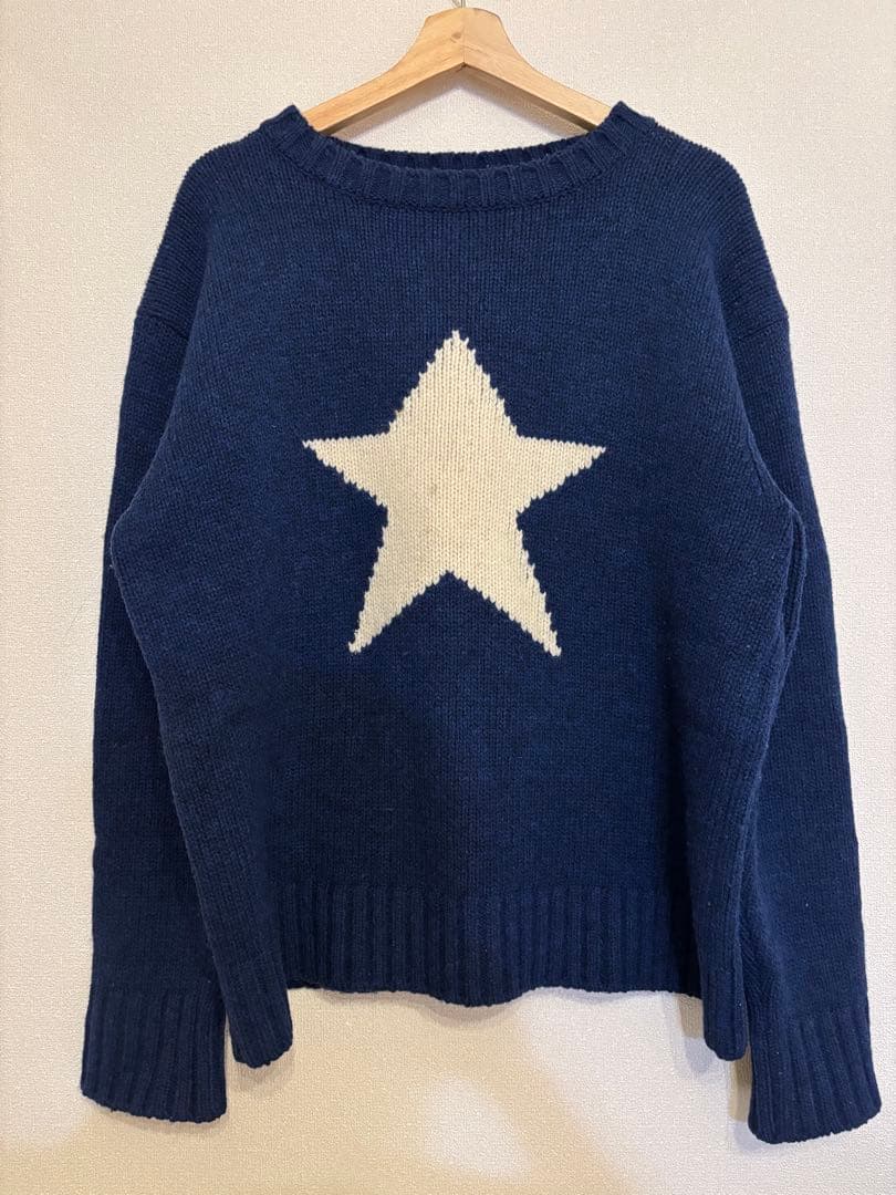 THREE FACE スターニット セーター ネイビー