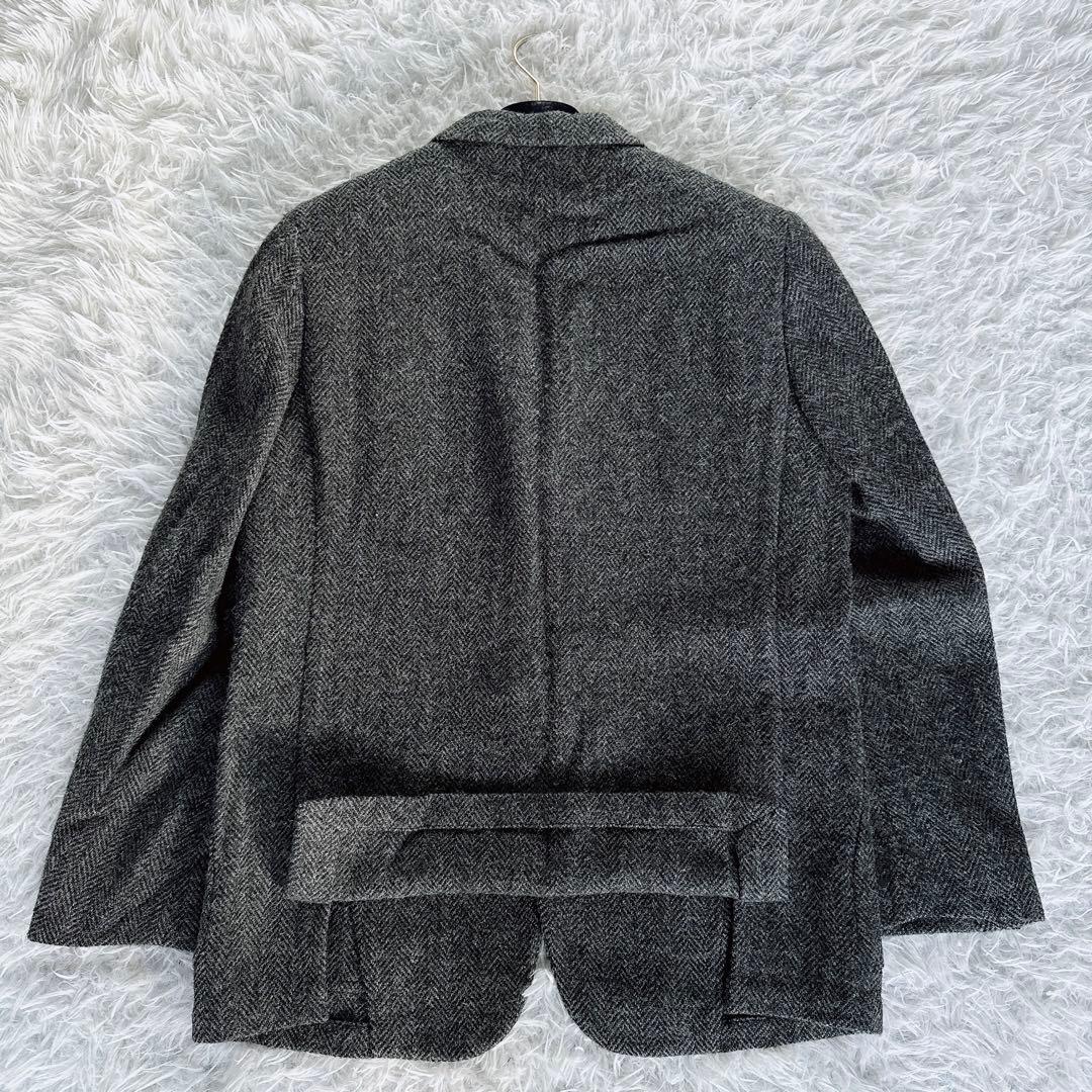 【マーガレットハウエル】ハリスツイード ヘリンボーン ジャケット M グレー