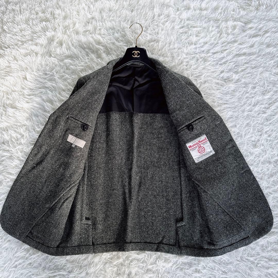 【マーガレットハウエル】ハリスツイード ヘリンボーン ジャケット M グレー