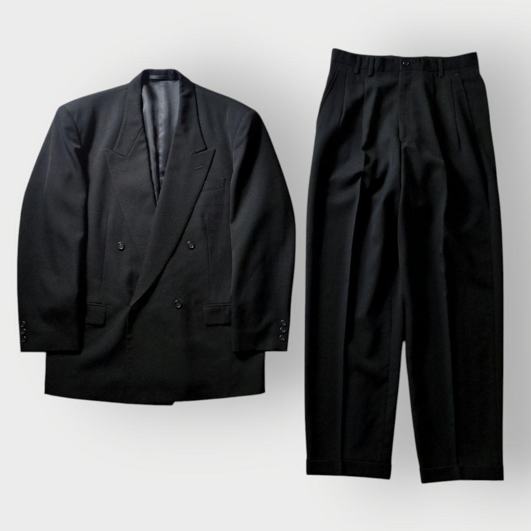 ✨️美品✨️ TETE HOMME 加藤和孝 ダブル ブラック スーツ 舘ひろし