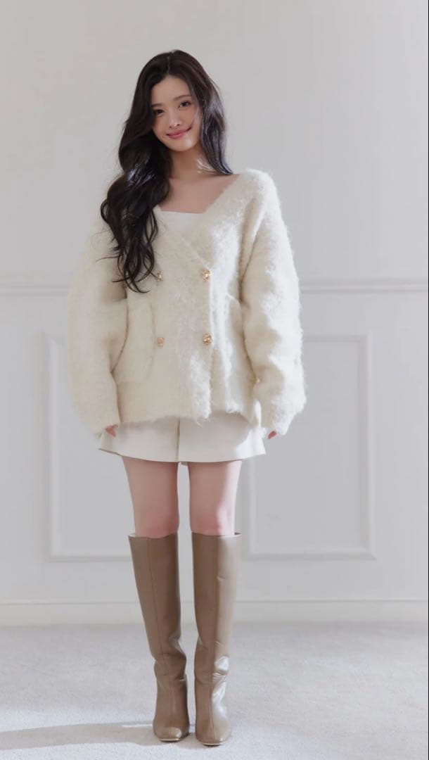 poláura マフラーセットオーバーサイズカーディガン