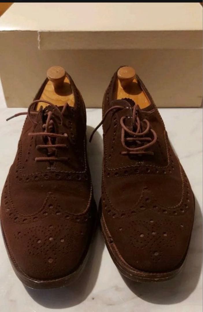 チャーチ スエードウイングチップ バックUK8 Ｅワイズ　二都市