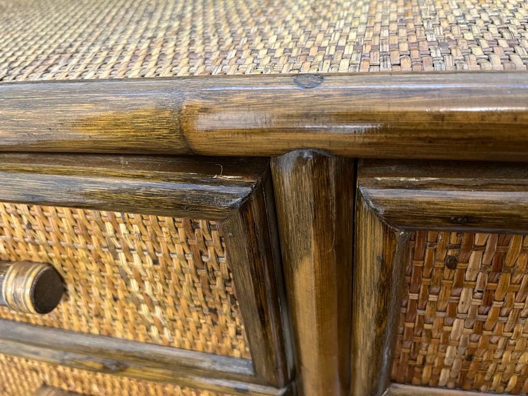 【送料込み】籐・ラタンチェスト　ヴィンテージ家具