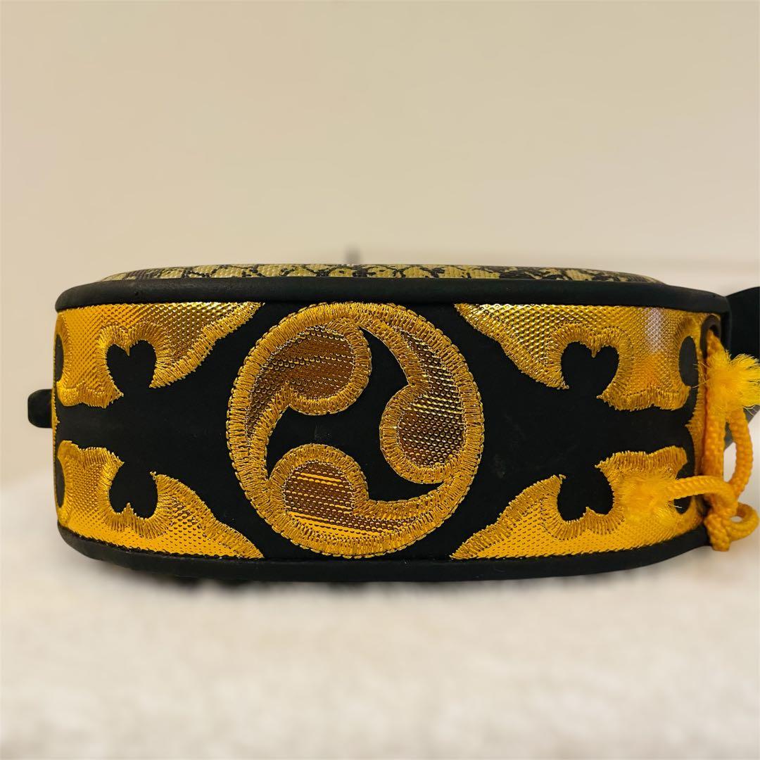 【美品】沖縄三線 人工皮革 蛇柄 胴巻き カラクイ全木　初心者向け