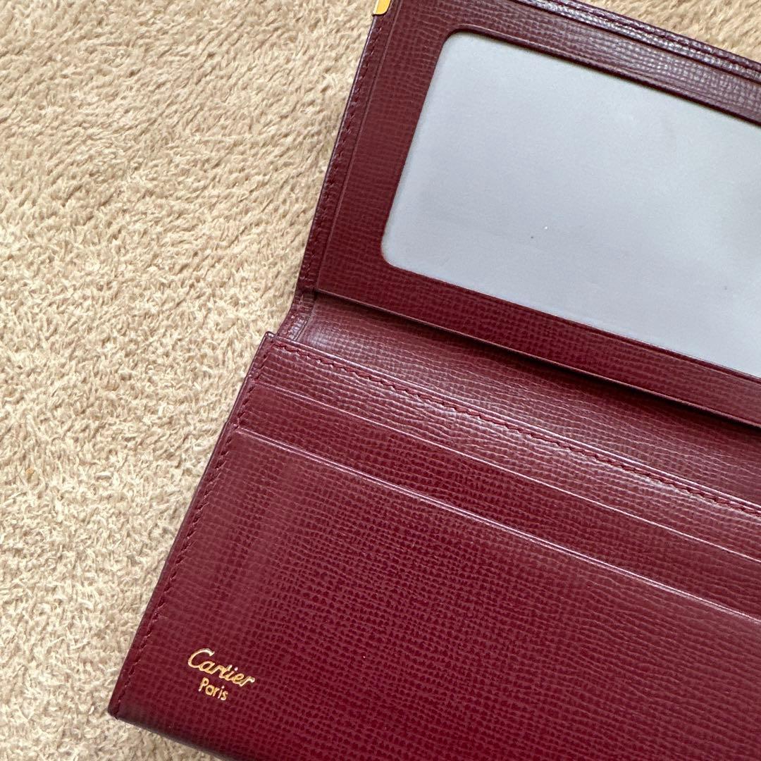 Cartier　カルティエ　名刺入れ　カードケース ボルドー