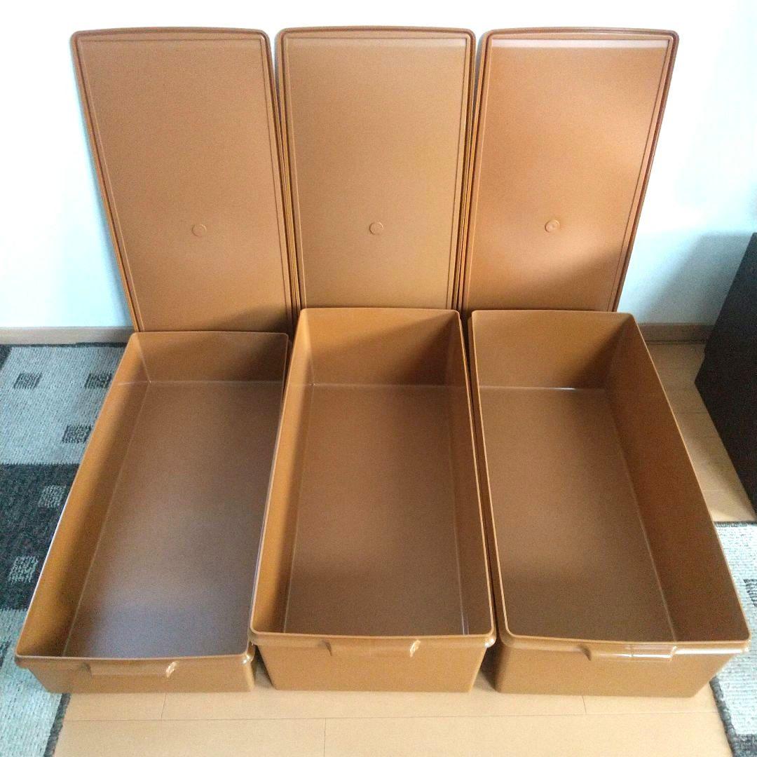 タッパーウェア ロングスーパーケース 大型衣装ケース３個セット(深型2 薄型1)