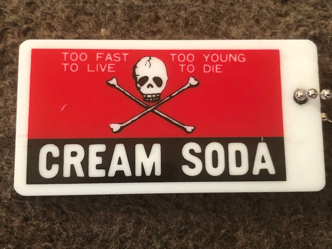 SALE クリームソーダ プラスチック プレート キーホルダー 当時物