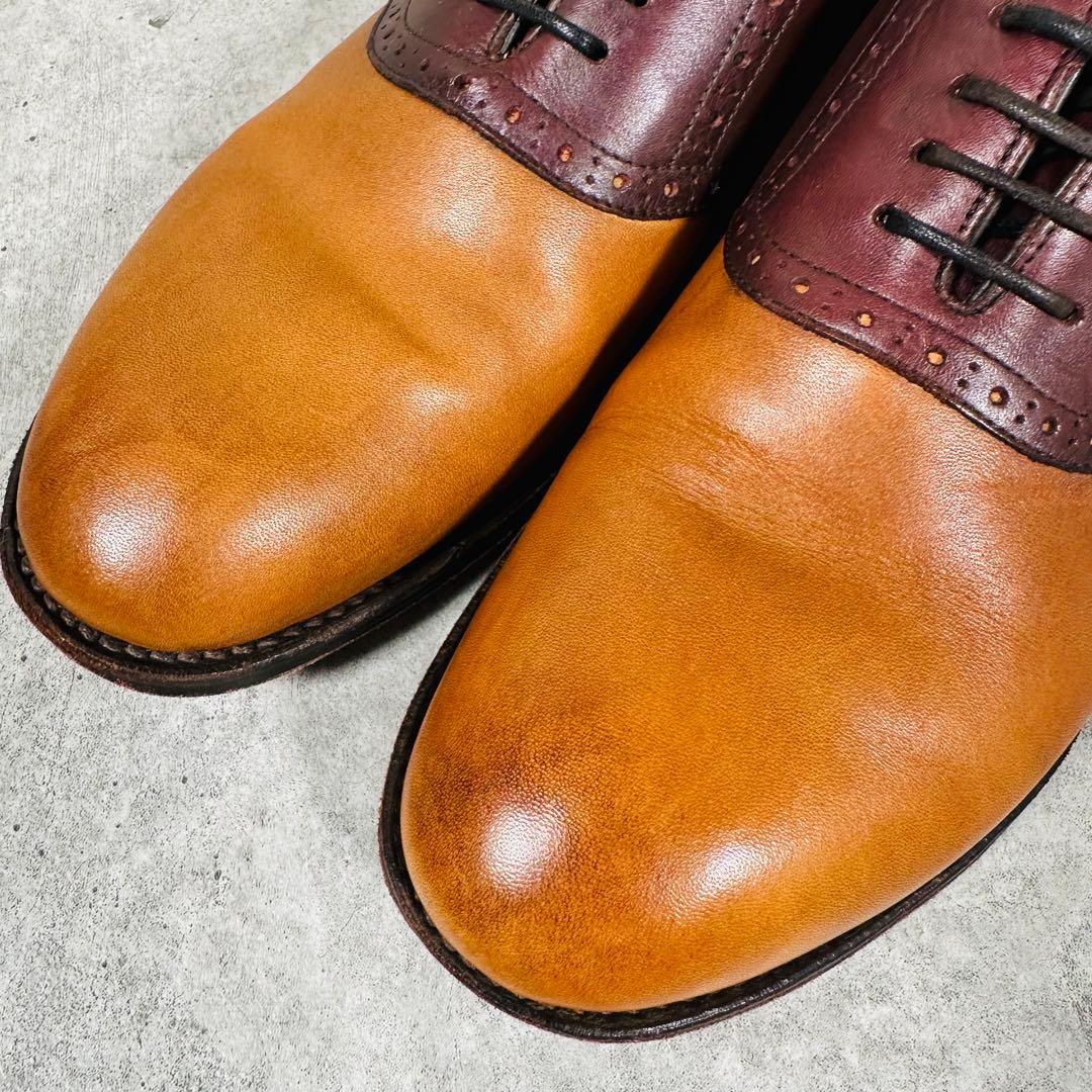 美品 REGAL リーガル サドルシューズ ドレスシューズ レザー 25.5cm