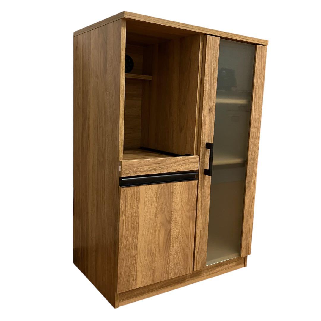 どんなお部屋とも相性のいいデザイン　ニトリ　レンジ台　ライトブラウン　幅60cm