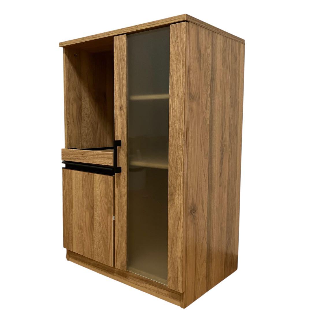 どんなお部屋とも相性のいいデザイン　ニトリ　レンジ台　ライトブラウン　幅60cm