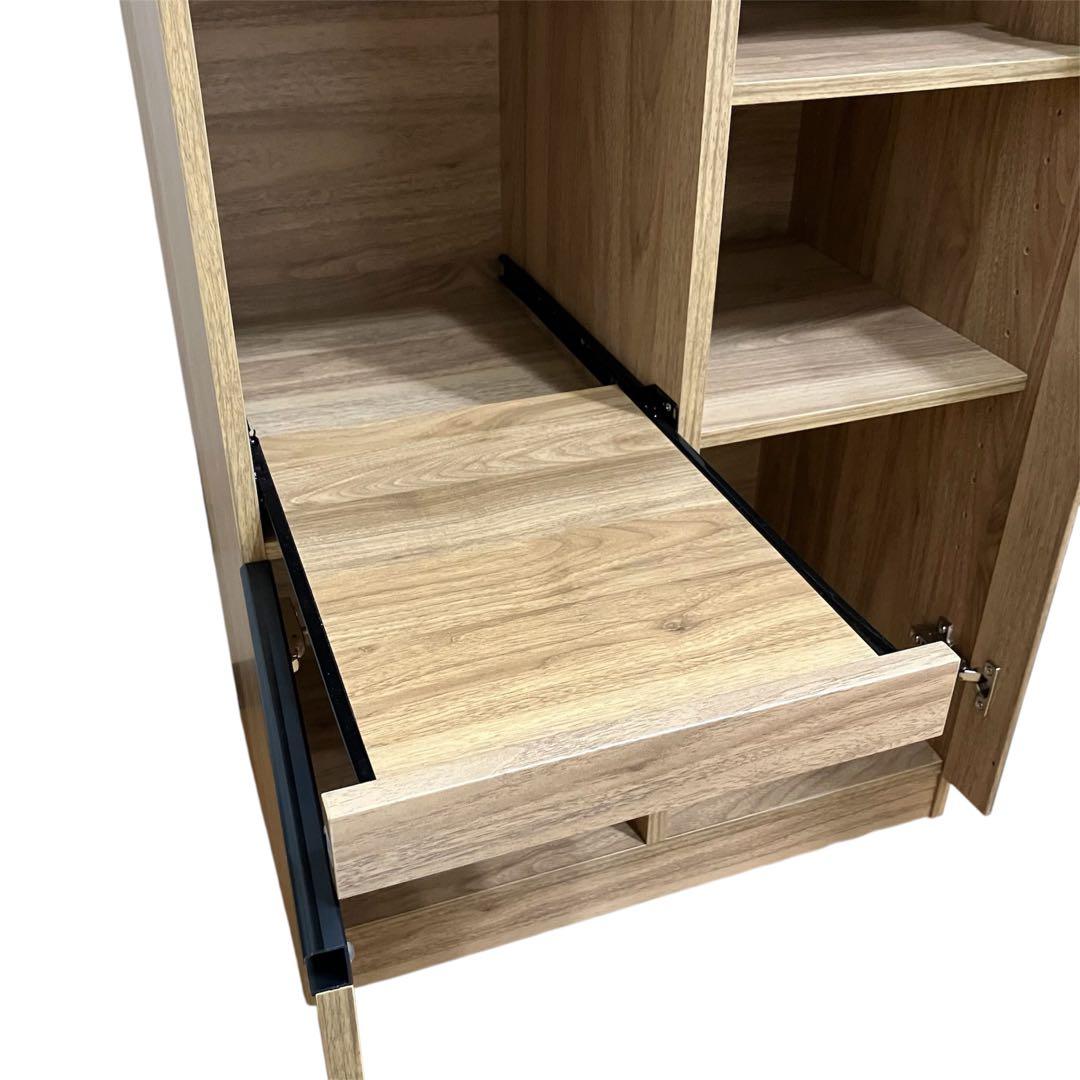 どんなお部屋とも相性のいいデザイン　ニトリ　レンジ台　ライトブラウン　幅60cm