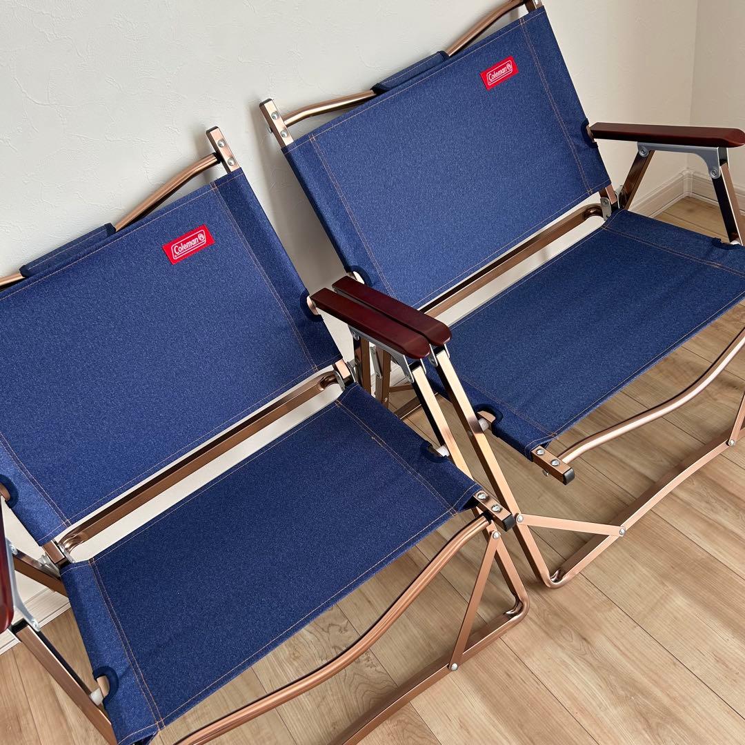 【新品】【廃盤】Coleman フォールディングチェア デニム 2脚 セット