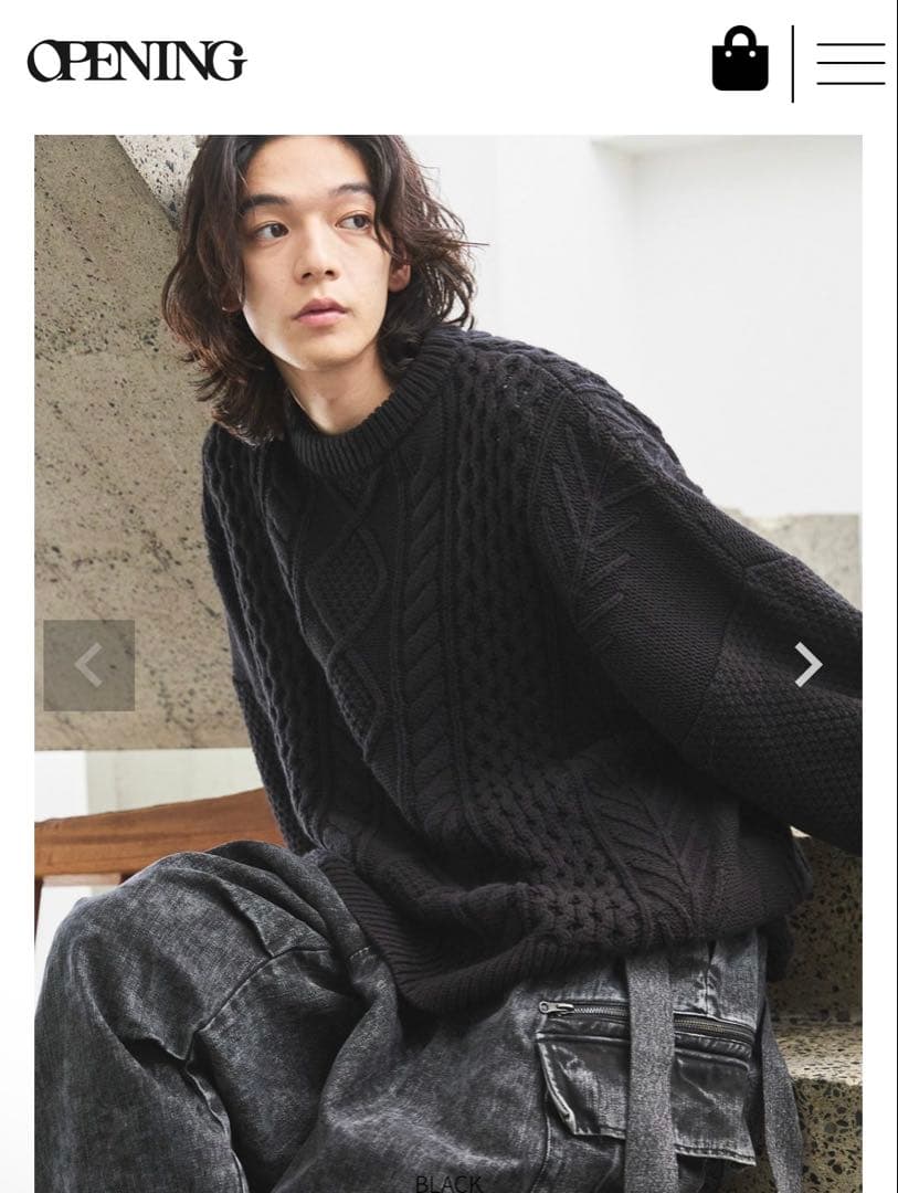 VICTIM × OPENING ACT ダメージニット