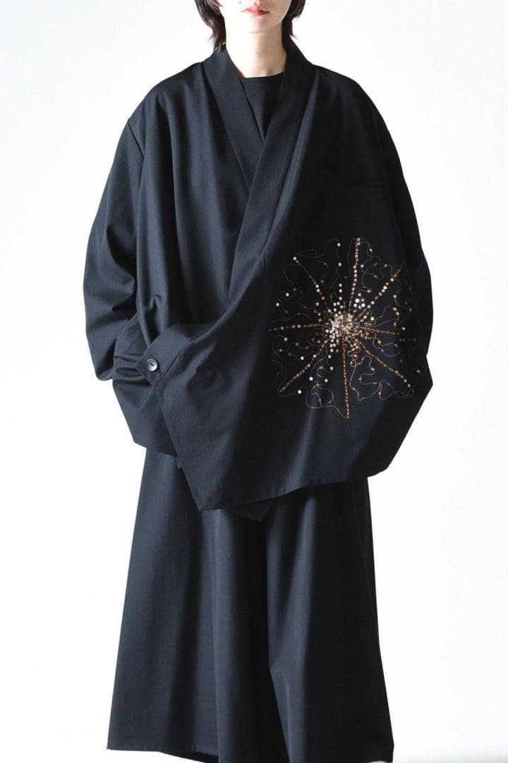 BISHOOL ウールギャバジン 着物 ジャケット 花火