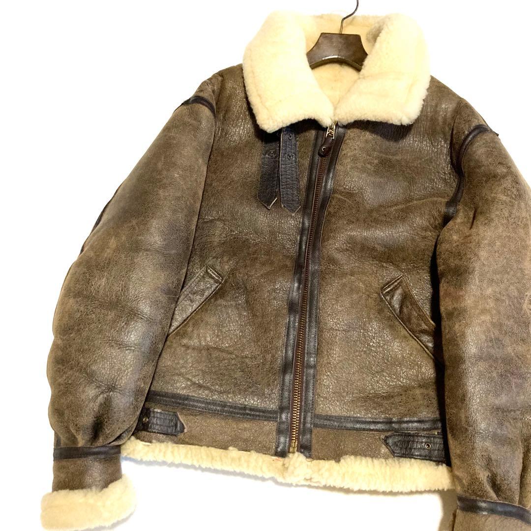 USA製 AVIREX アビレックス B-3 フライトジャケット ムートン 42