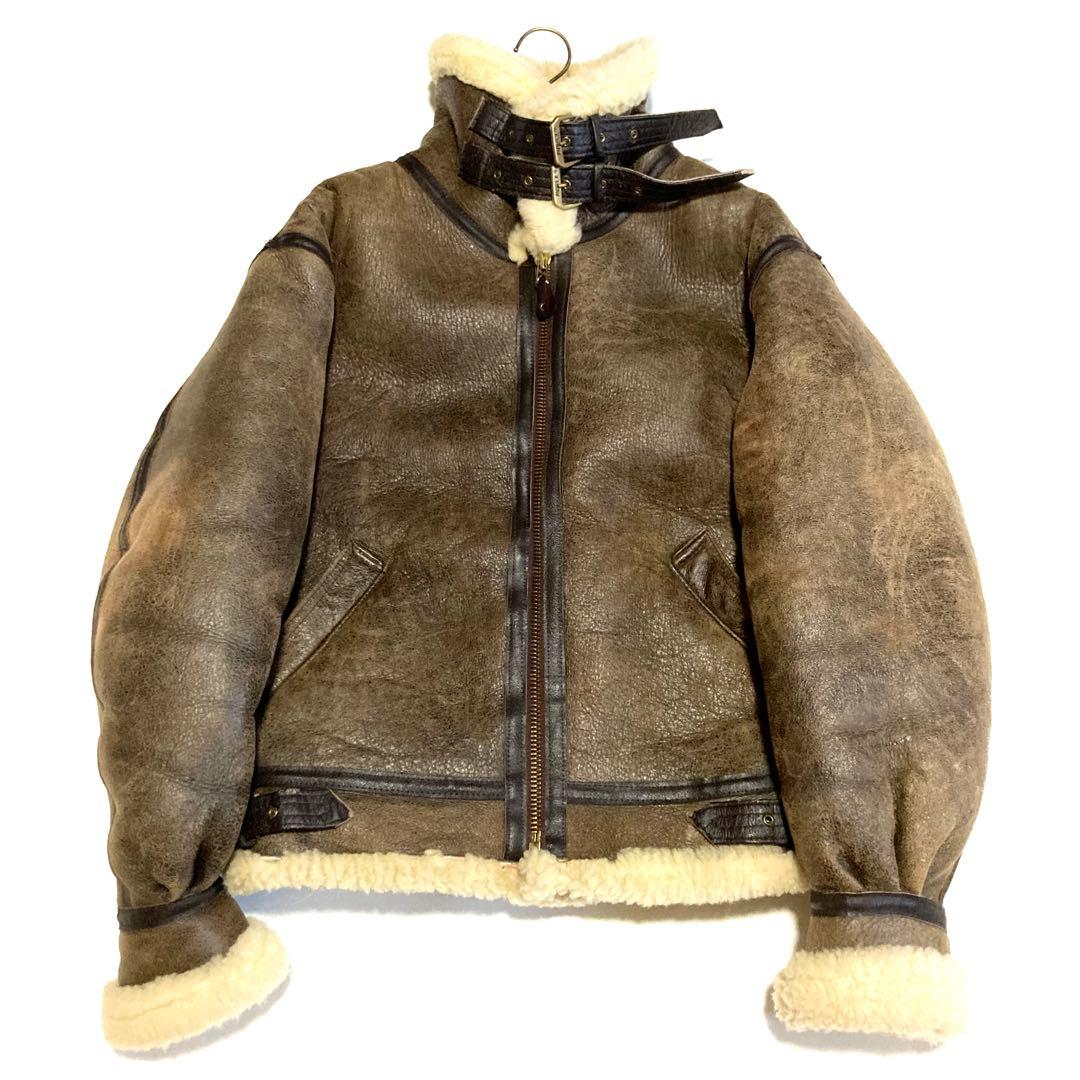 USA製 AVIREX アビレックス B-3 フライトジャケット ムートン 42