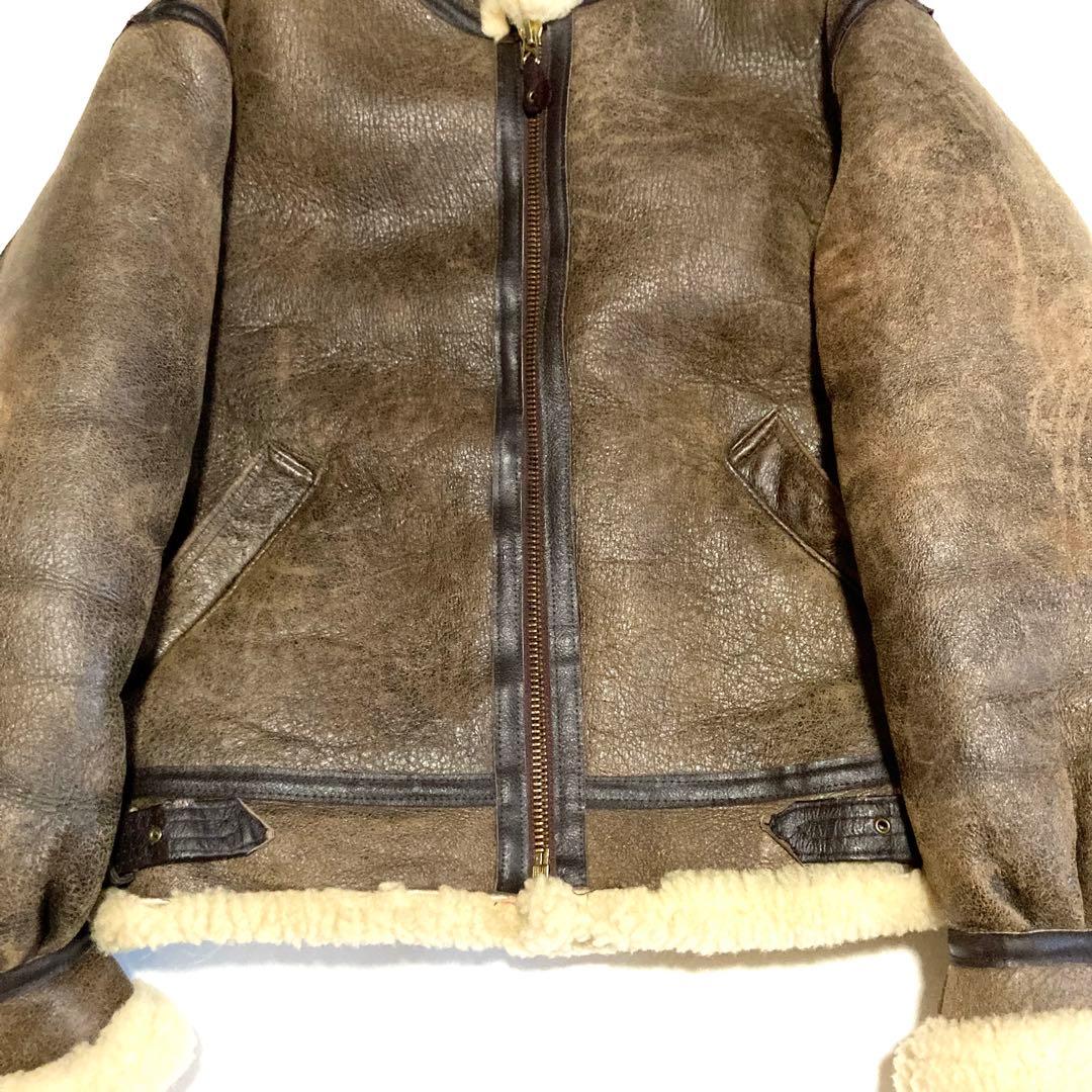 USA製 AVIREX アビレックス B-3 フライトジャケット ムートン 42