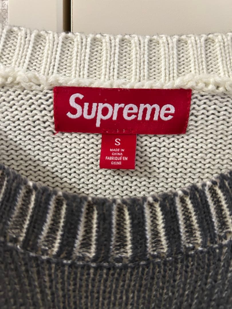 SS25 ダミアンハースト セーター supreme 羊 シェープ 黒 青