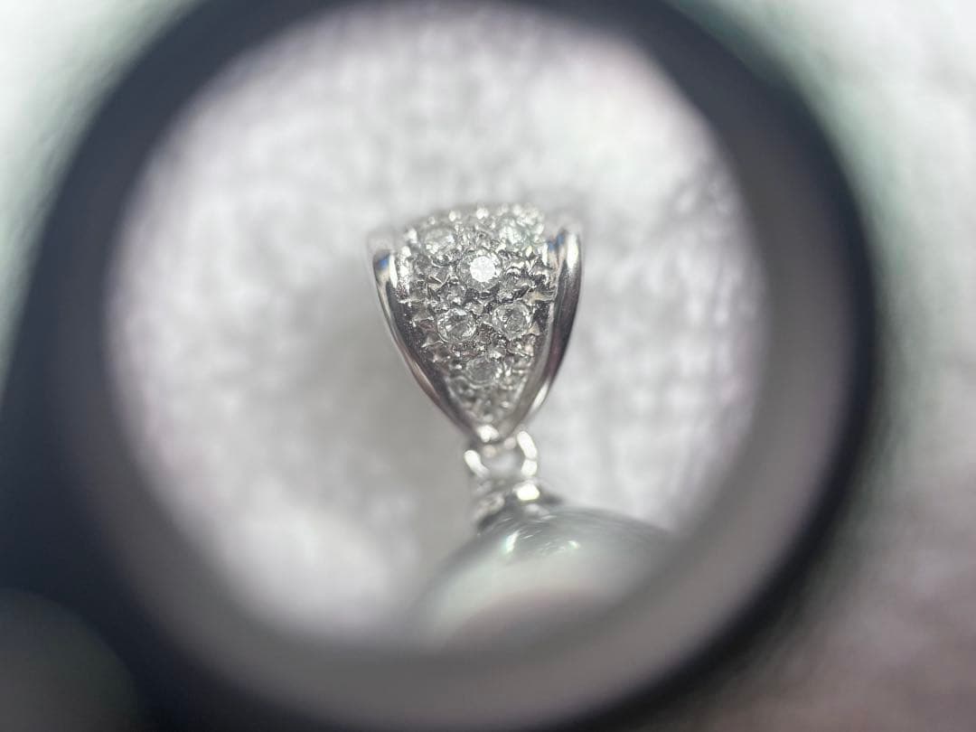 年末セールk14wg黒蝶真珠ダイヤペンダントトップ大粒オーロラオーシャンブルー