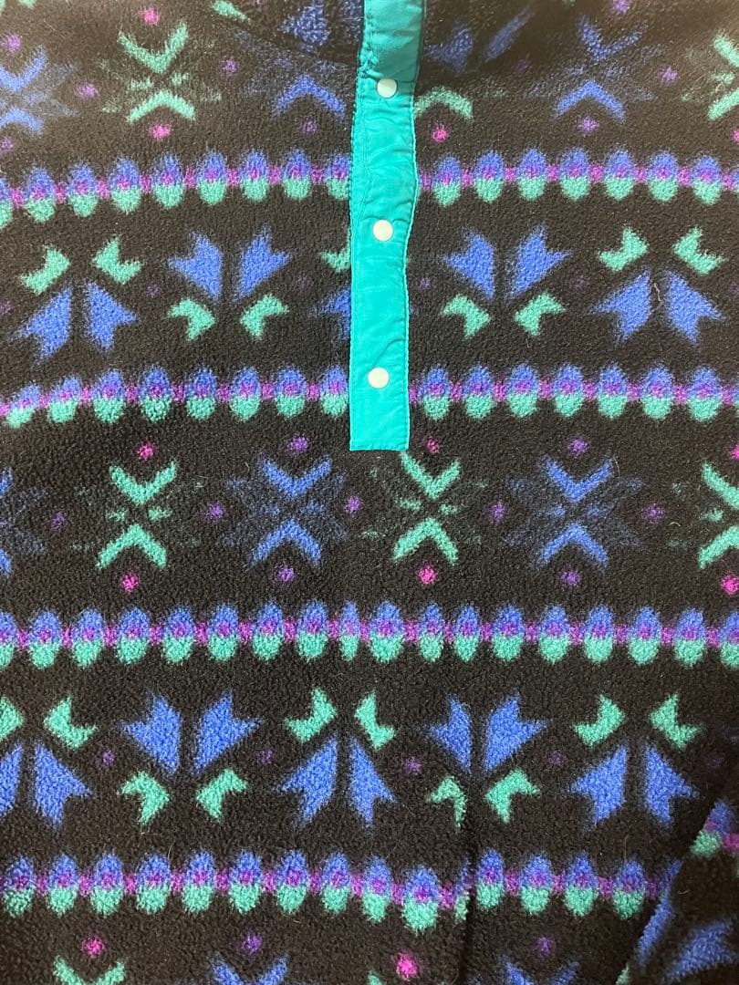 llbean 80s 90s フリース　ビンテージ　エルエルビーン　スナップt