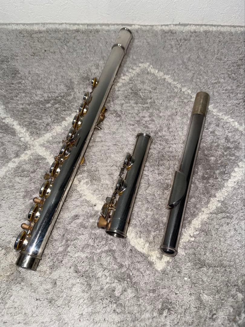 頭部管銀製 ヤマハフルート YFL311 Eメカ搭載 シルバー ケース付き