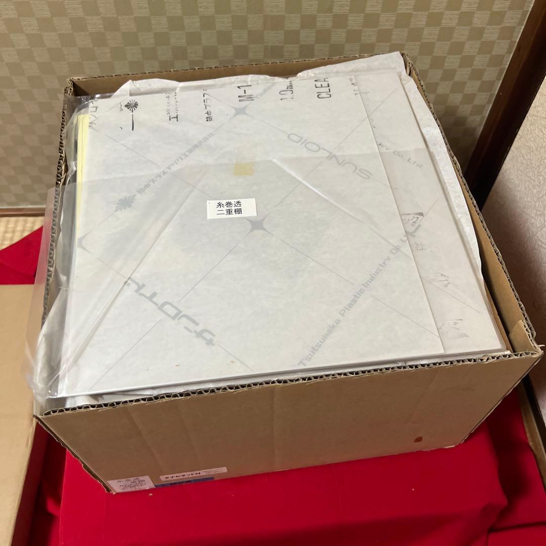 未使用超美品　惺斎好 桐木地 糸巻透二重棚 表千家 茶道具