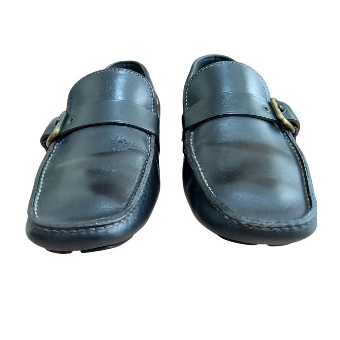 即日配送★ PRADA プラダ ドライビングシューズ ブラック レザー 28