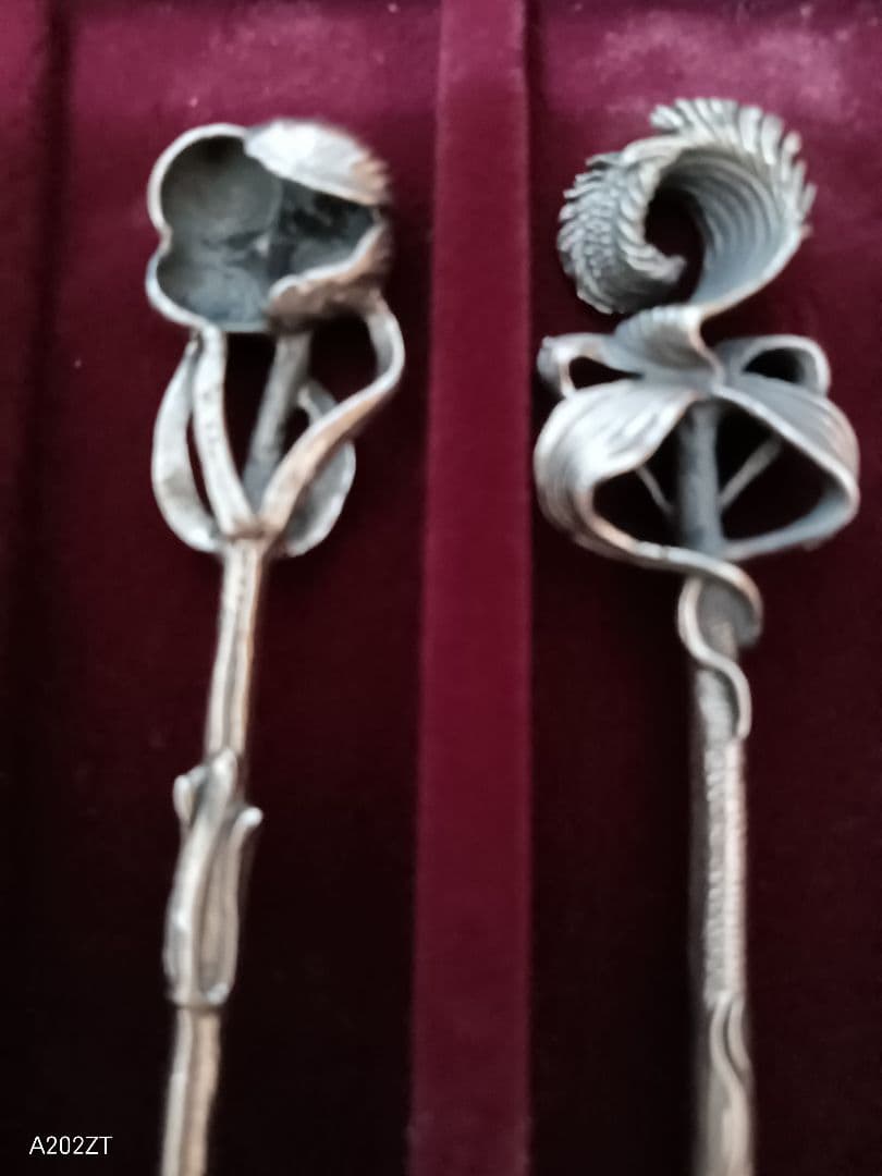 クリストフ ウィドマン 925 銀製 スプーンセット 6種のお花 立体