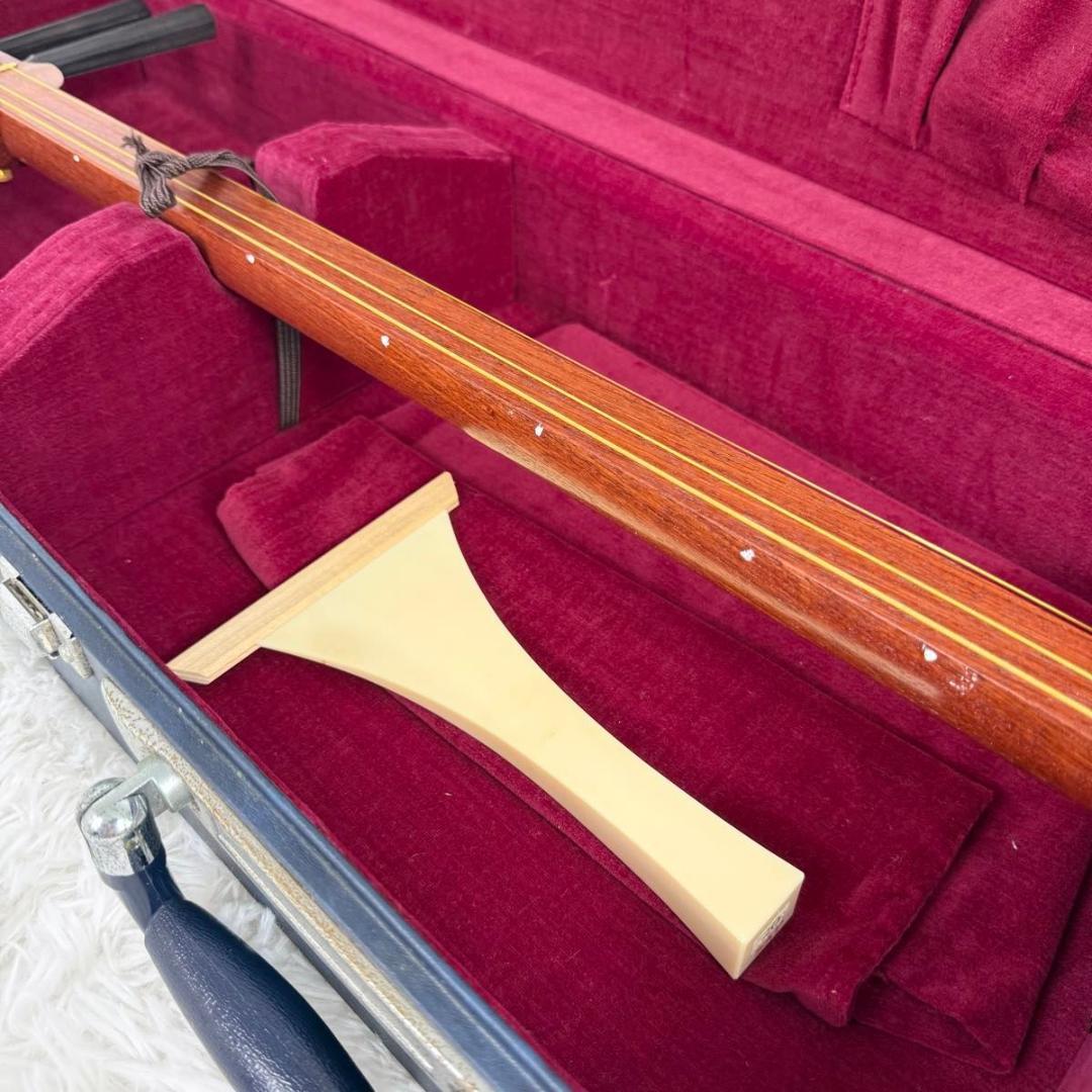 【高級品】三味線 地唄三味線 地歌 ハードケース 和楽器 中棹 正寸 818-4