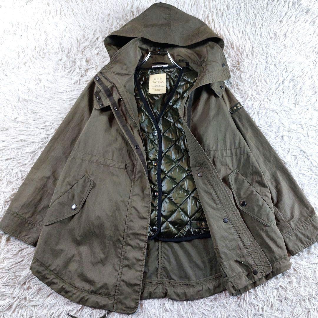美品 定価9.68万円 TATRAS ベリーナダウベストライナーモッズコート 3