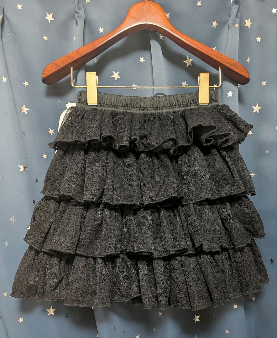 Darich ダーリッチ ボリュームレースミニスカート Free-L