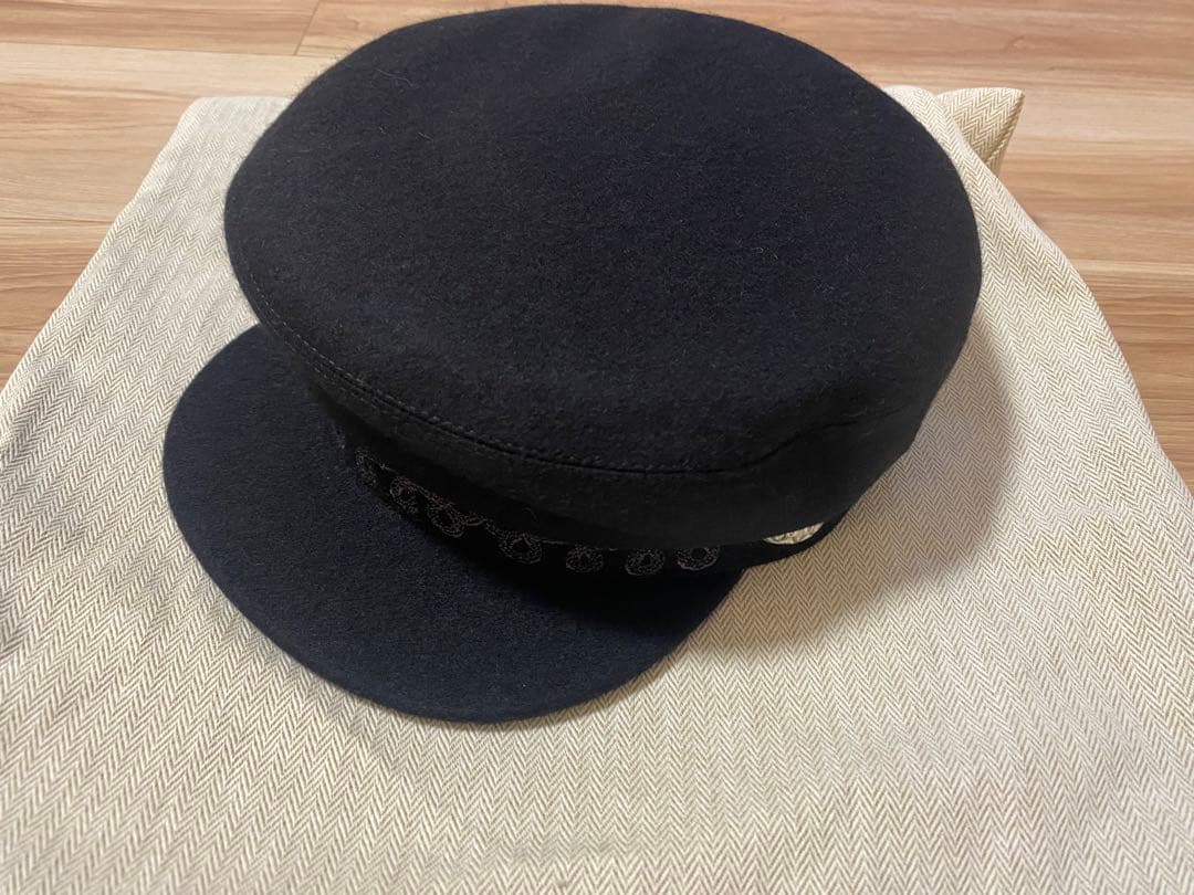【新品未使用】エルメス　キャスケット　黒　帽子　58 hermes