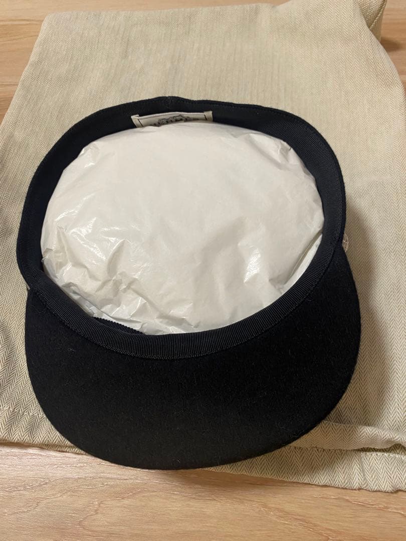 【新品未使用】エルメス　キャスケット　黒　帽子　58 hermes