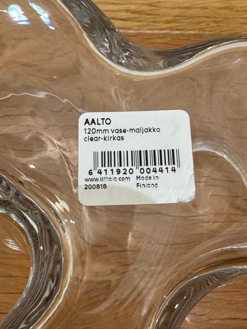 （イッタラ）アルヴァ・アアルトベース 120mm クリア　花瓶